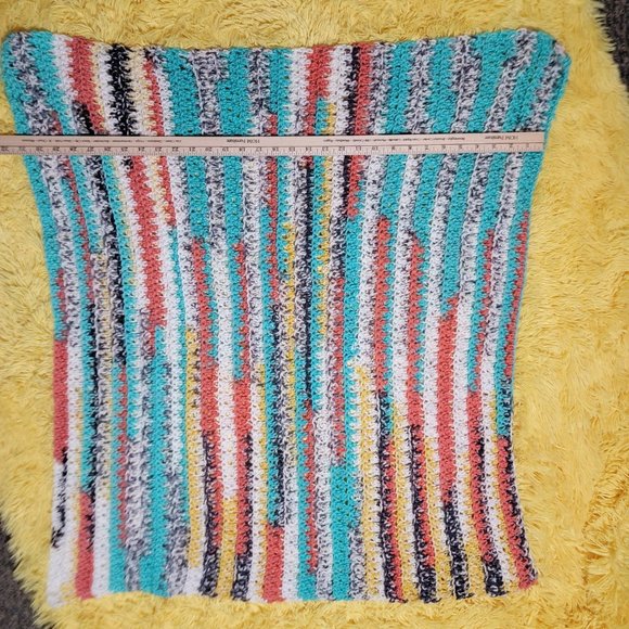 Handmade Crochet Blanket Afghan Beautiful Southwest Colors - Picture 13 of 16